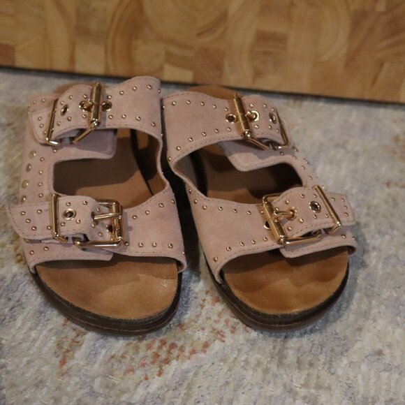 Vince Camuto, Dusty Pink and Gold Sandals, Size 8 - Picture 2 of 8